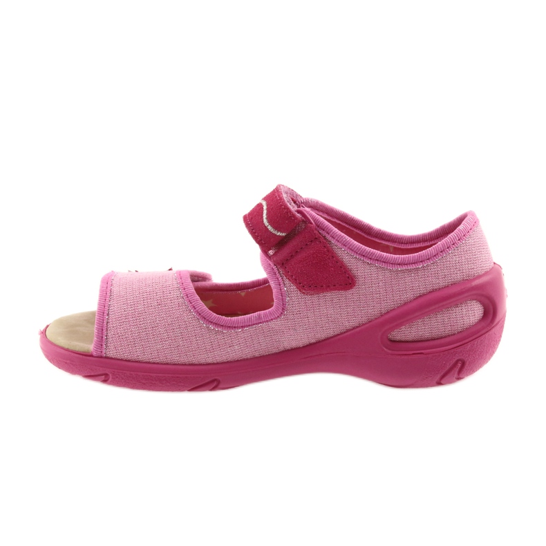 Befado scarpe per bambini sandali un inserto in pelle 433X032 rosa grigio 2