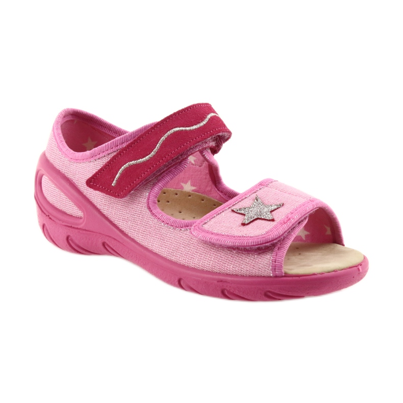 Befado scarpe per bambini sandali un inserto in pelle 433X032 rosa grigio 1