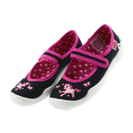 Pantofole ballerine scarpe per bambini Befado 114X323 rosa blu navy 4
