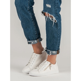 Scarpe da ginnastica legate bianca 1