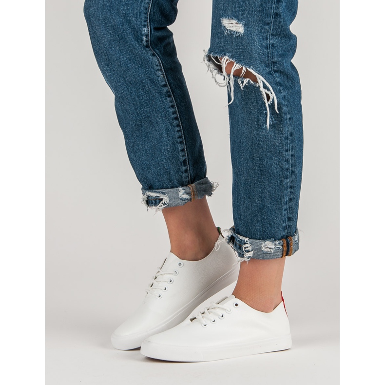 Scarpe da ginnastica legate bianco 1