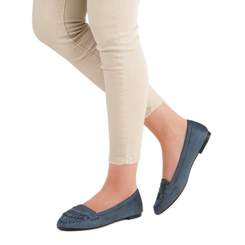 Small Swan Mocassini classici blu navy 1