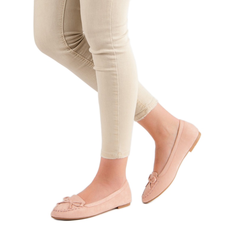 Small Swan Mocassini Rosa Con Fiocco 1