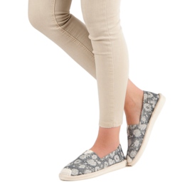 Small Swan Espadrillas alla moda grigio 2