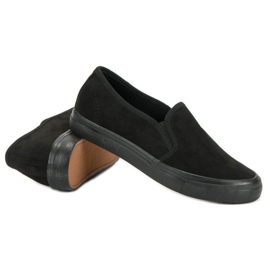 Sport Slip in pelle scamosciata nero 2