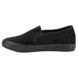 Sport Slip in pelle scamosciata nero 1