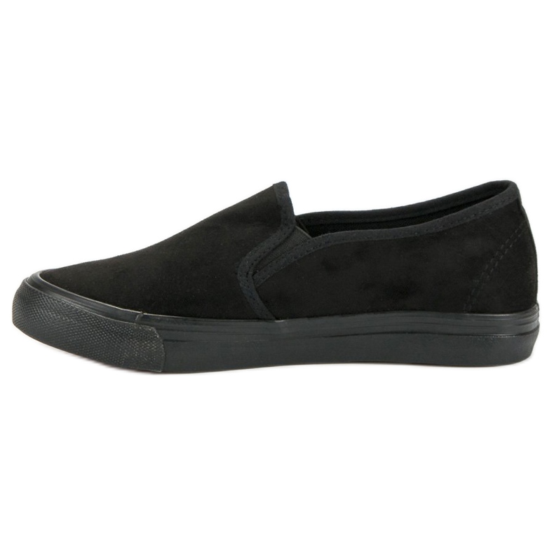 Sport Slip in pelle scamosciata nero 1