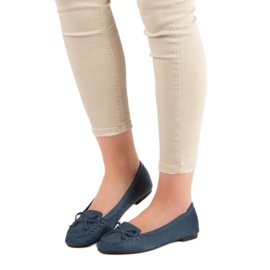 Small Swan Mocassini blu navy con fiocco 1