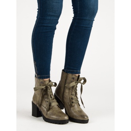 Queentina Stivali caldi sulla piattaforma verde 1