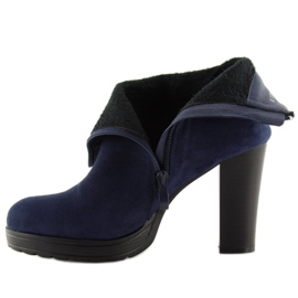 Stivali blu navy con tacco alto BK3233 Navy 2