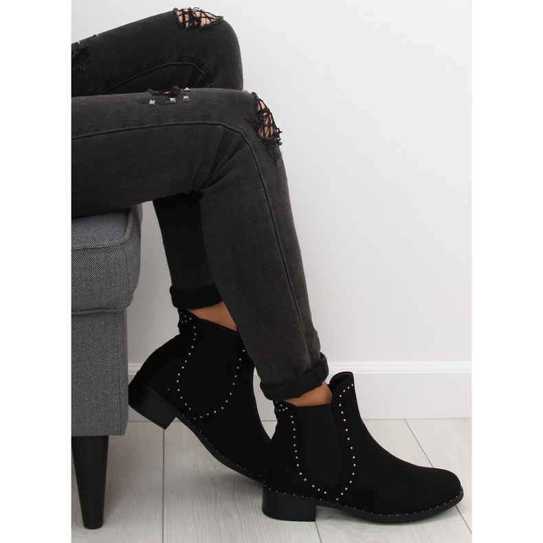 Stivaletti Chelsea neri da donna 1002-1 Nero 1
