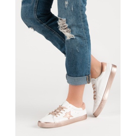 Scarpe da ginnastica basse alla moda bianco giallo 2