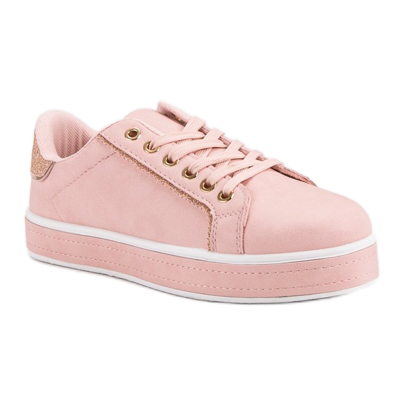 Scarpe sportive comode giallo rosa 1