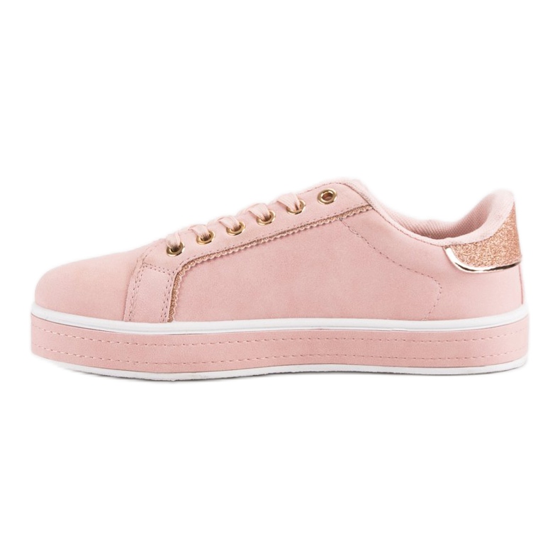 Scarpe sportive comode giallo rosa 2