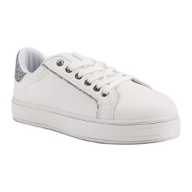 Scarpe sportive comode bianco grigio 2