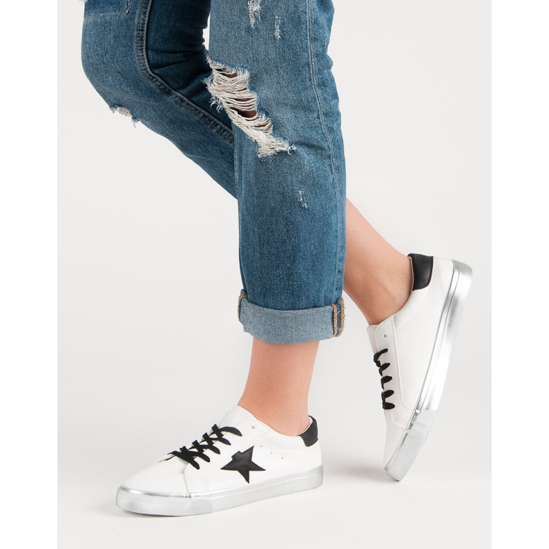 Scarpe da ginnastica basse alla moda bianca nero grigio 2