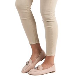 Small Swan Mocassini con glitter rosa 2