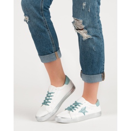 Scarpe da ginnastica basse alla moda bianco blu 2