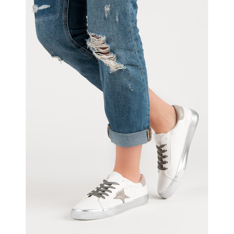 Scarpe da ginnastica basse alla moda bianca multicolore 1