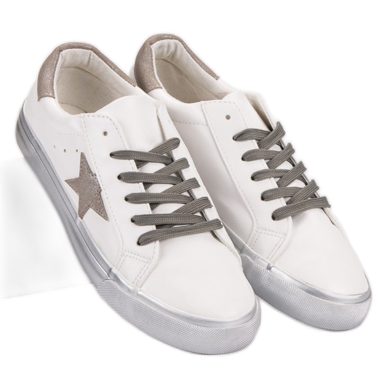 Scarpe da ginnastica basse alla moda bianco multicolore 2