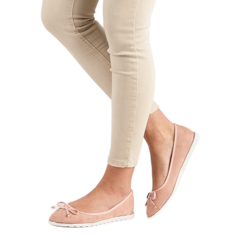 Small Swan Ballerine in polvere rosa 2