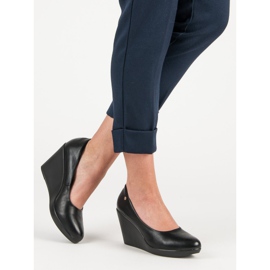 J. Star Décolleté nere con zeppa nero 2