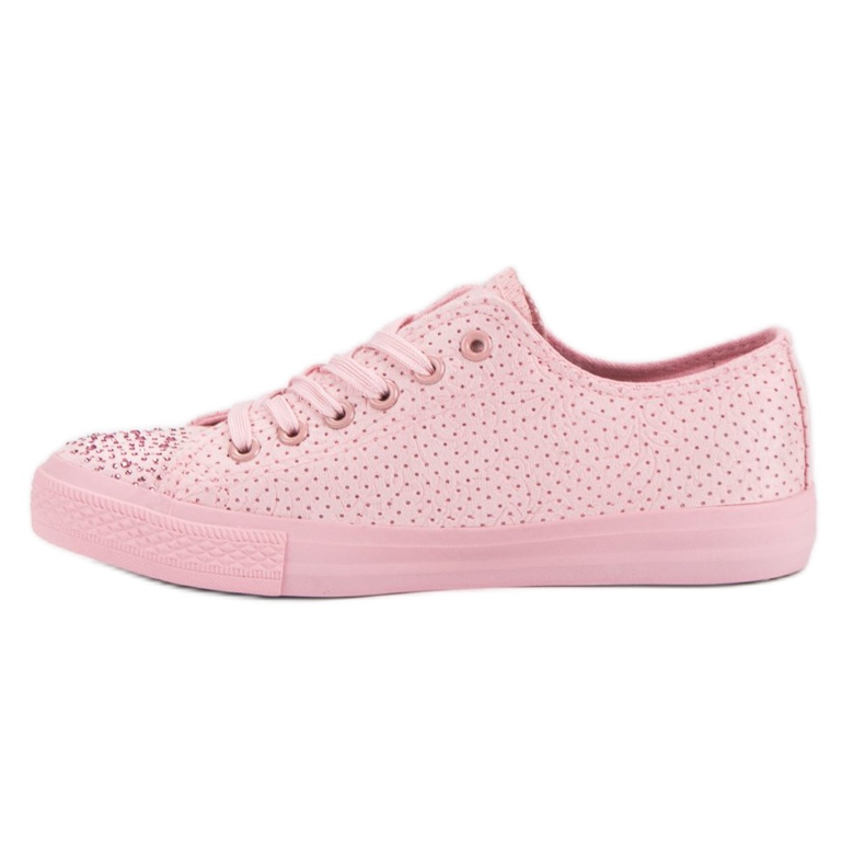 Sport Sneakers Rosa Con Cristalli 1