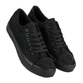 Sport Sneakers Nere Con Cristalli nero 1