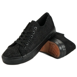 Sport Sneakers Nere Con Cristalli nero 2