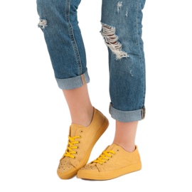 Sport Sneakers Gialle Con Cristalli giallo 1