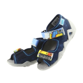 Pantofole Befado sandali scarpe per bambini 250P077 blu navy 4