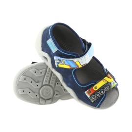 Pantofole Befado sandali scarpe per bambini 250P077 blu navy 3