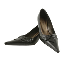 Décolleté in pelle nero 2