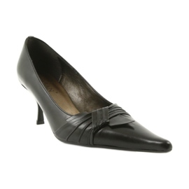 Décolleté in pelle nero 1