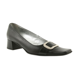 Décolleté in pelle nero 1