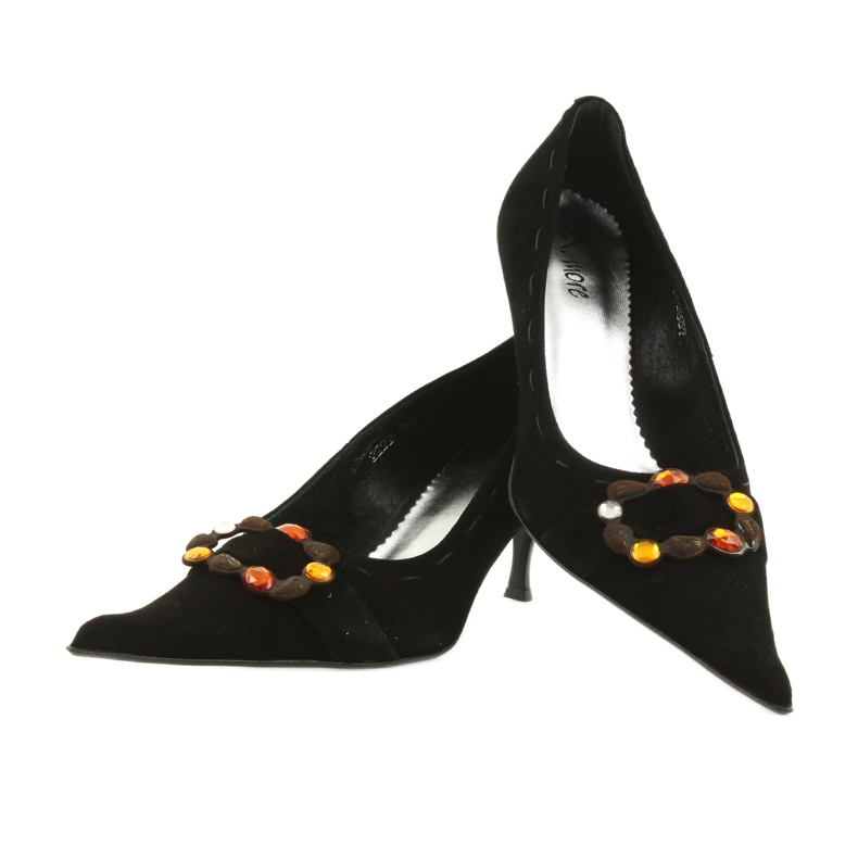 Décolleté in pelle nero 2