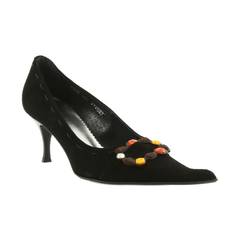 Décolleté in pelle nero 1