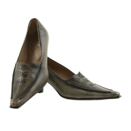 Décolleté in pelle Eksbut 559 grigio 2