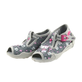 Pantofole Befado scarpe per bambini 213P107 grigio rosa 3