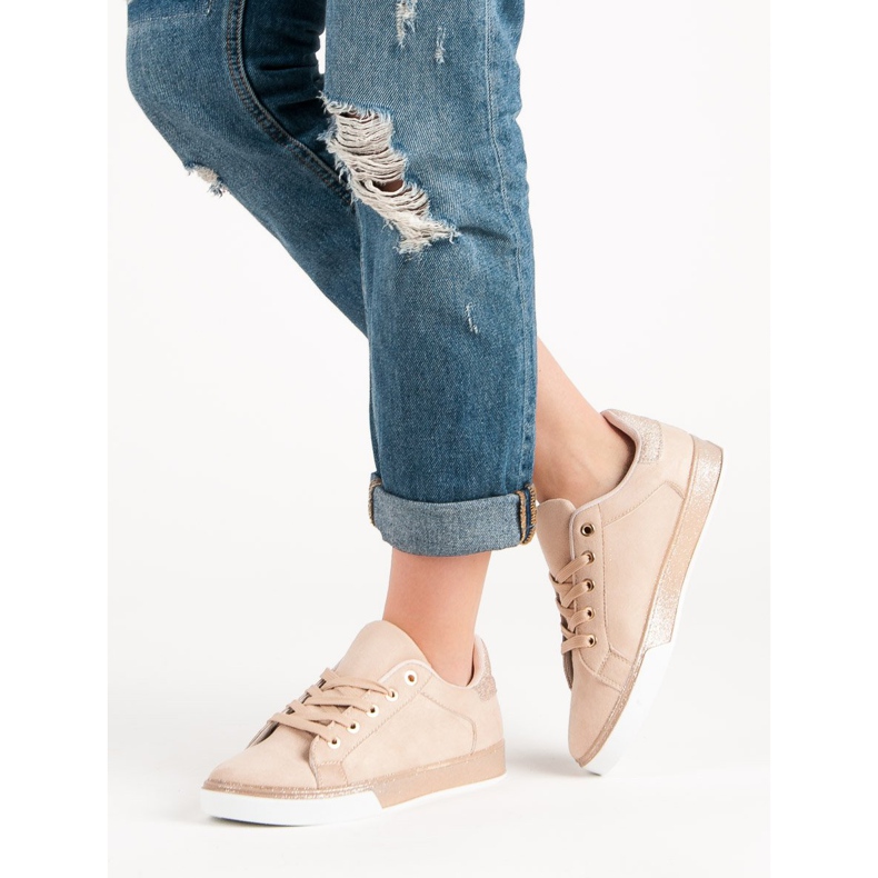 Anesia Paris Sneakers Cipria Con Glitter rosa 1