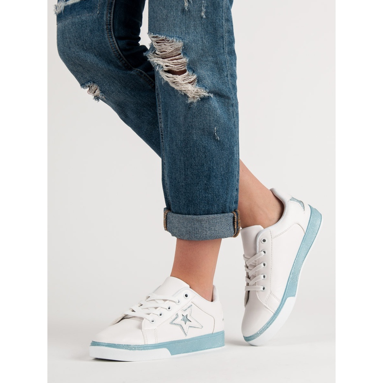 Scarpe sportive da donna bianco blu 1
