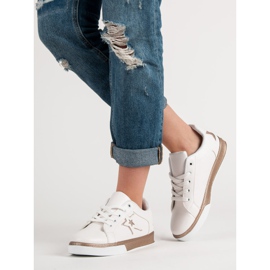 Scarpe sportive da donna bianco giallo 1