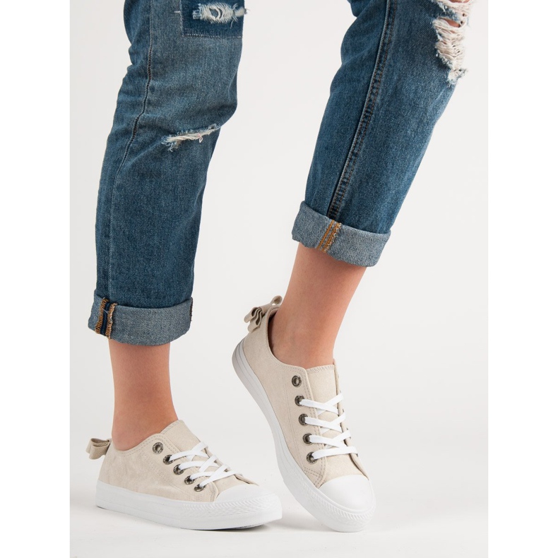 Sneakers basse beige 1