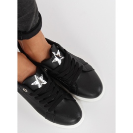 Sneakers nere con stella A6213 Black nero 1