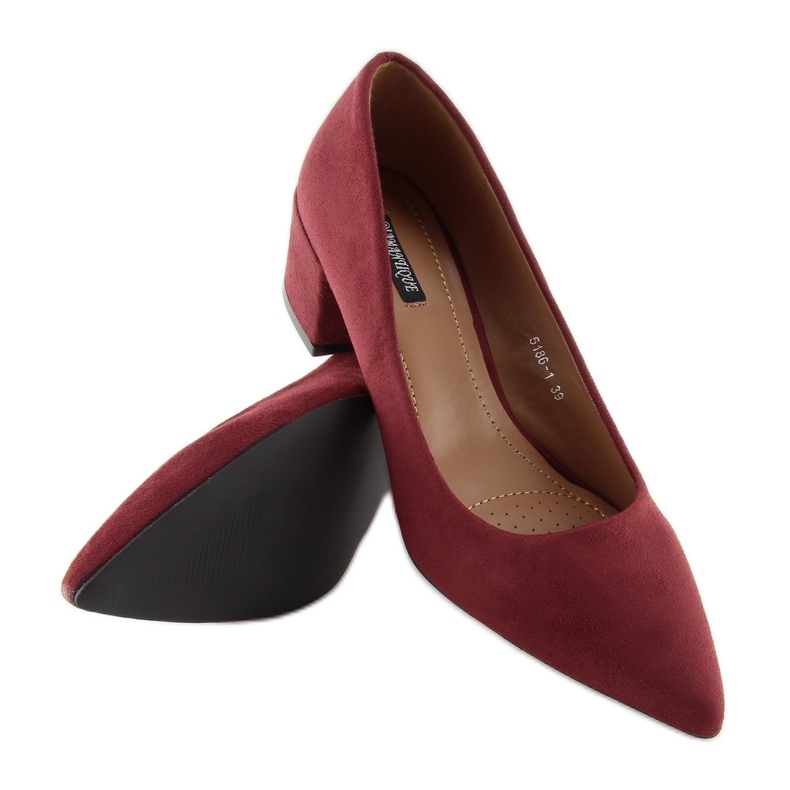 Décolleté con tacco alto bordeaux 5186 Wine Red rosso 1