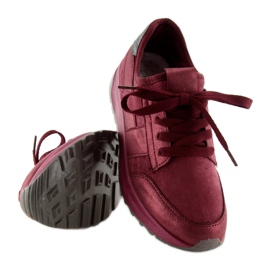 X-9733 Scarpe sportive bordeaux vino rosso 1