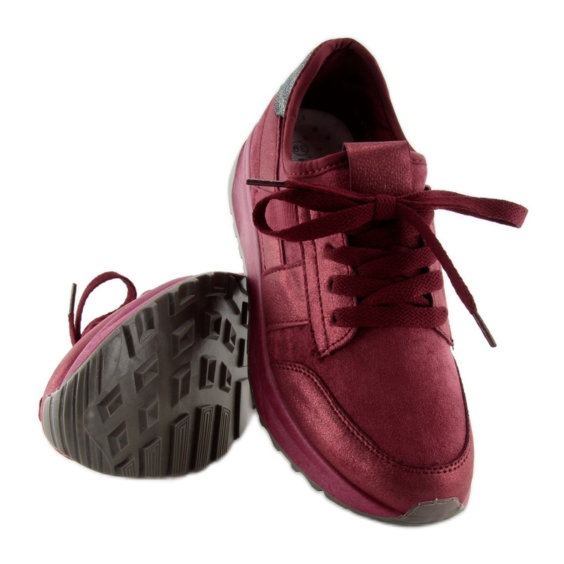 X-9733 Scarpe sportive bordeaux vino rosso 1