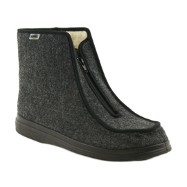 Scarpe da uomo Befado pu pantofole calde 996M004 grigio 1