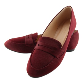 Mocassini da donna bordeaux 3109 Red rosso 1
