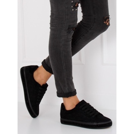 Nere BS098 Sneakers nere con pietre nero 1